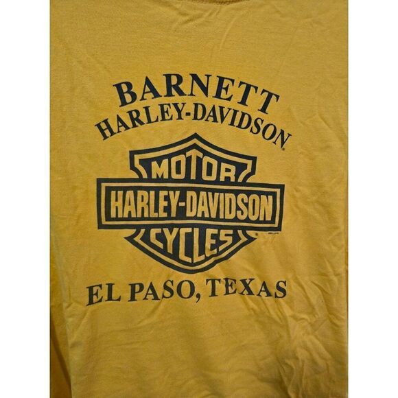Harley-Davidson El Paso Texas  Bar and Sheild Gold T-Shirt 3XL Biker - Picture 1 of 7